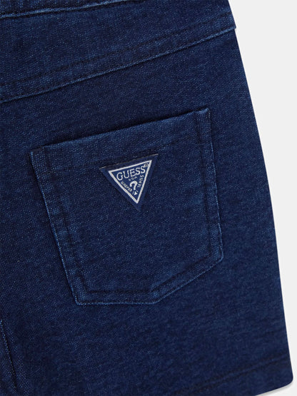 GUESS KIDS SET POLO AND KNIT DENIM SHORTS