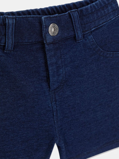 GUESS KIDS SET POLO AND KNIT DENIM SHORTS