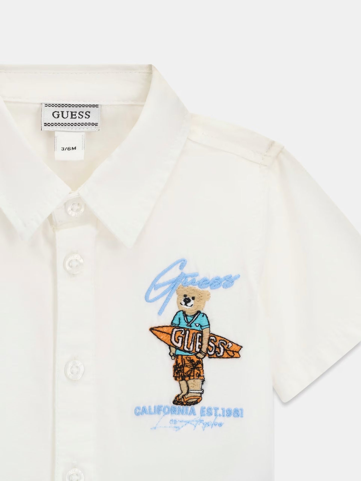 GUESS KIDS POPLIN SHIRT AND SHORTS SET