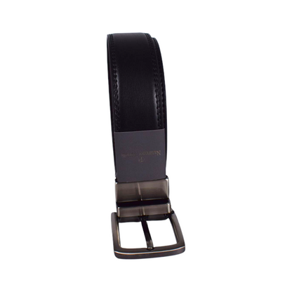 NAZARENO GABRIELLI DOUBLE FACE LEATHER BELT