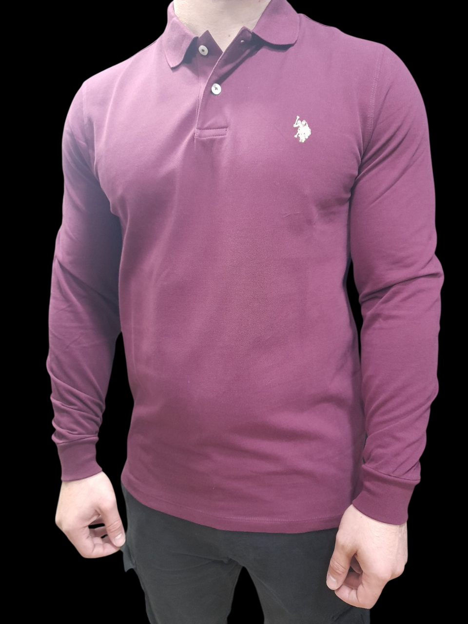 U.S POLO MAN BASIC LOGO COLLAR T SHIRT