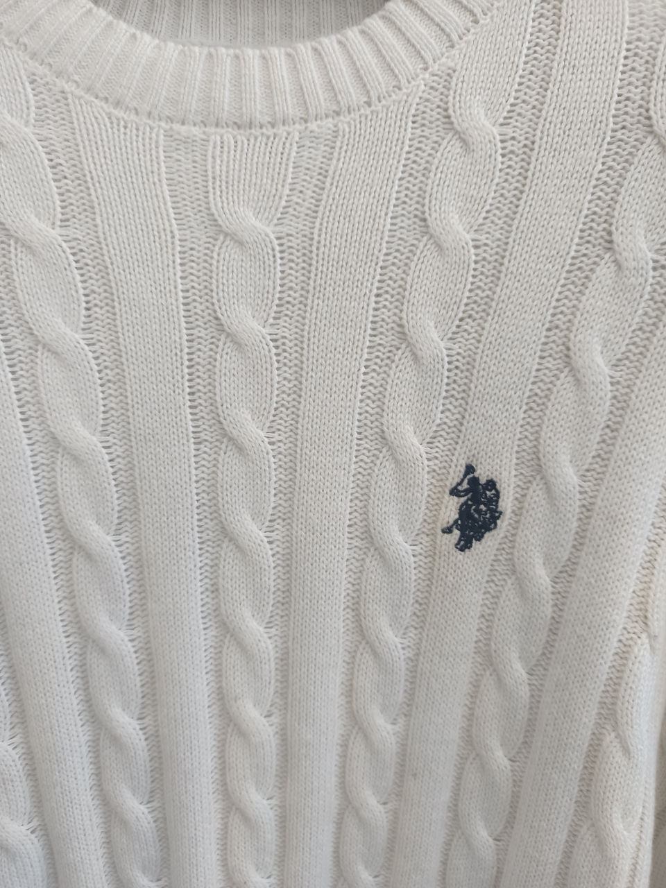 U.S POLO MAN CABLE KNITTED  PULLOVER