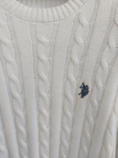 U.S POLO MAN CABLE KNITTED  PULLOVER