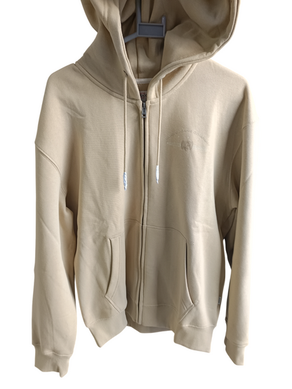 GUESS JEANS REGULAR FRONT&BACK LOGO FULL ZIP FOOTER