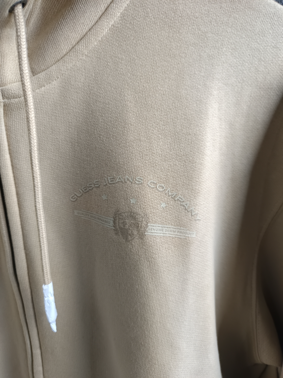 GUESS JEANS REGULAR FRONT&BACK LOGO FULL ZIP FOOTER