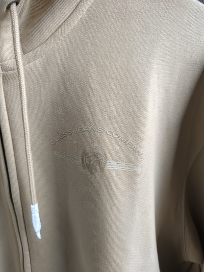 GUESS JEANS REGULAR FRONT&BACK LOGO FULL ZIP FOOTER