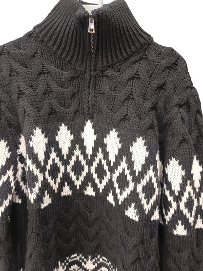 GIANNI LUPO HALF ZIP KNITTED SWEATER