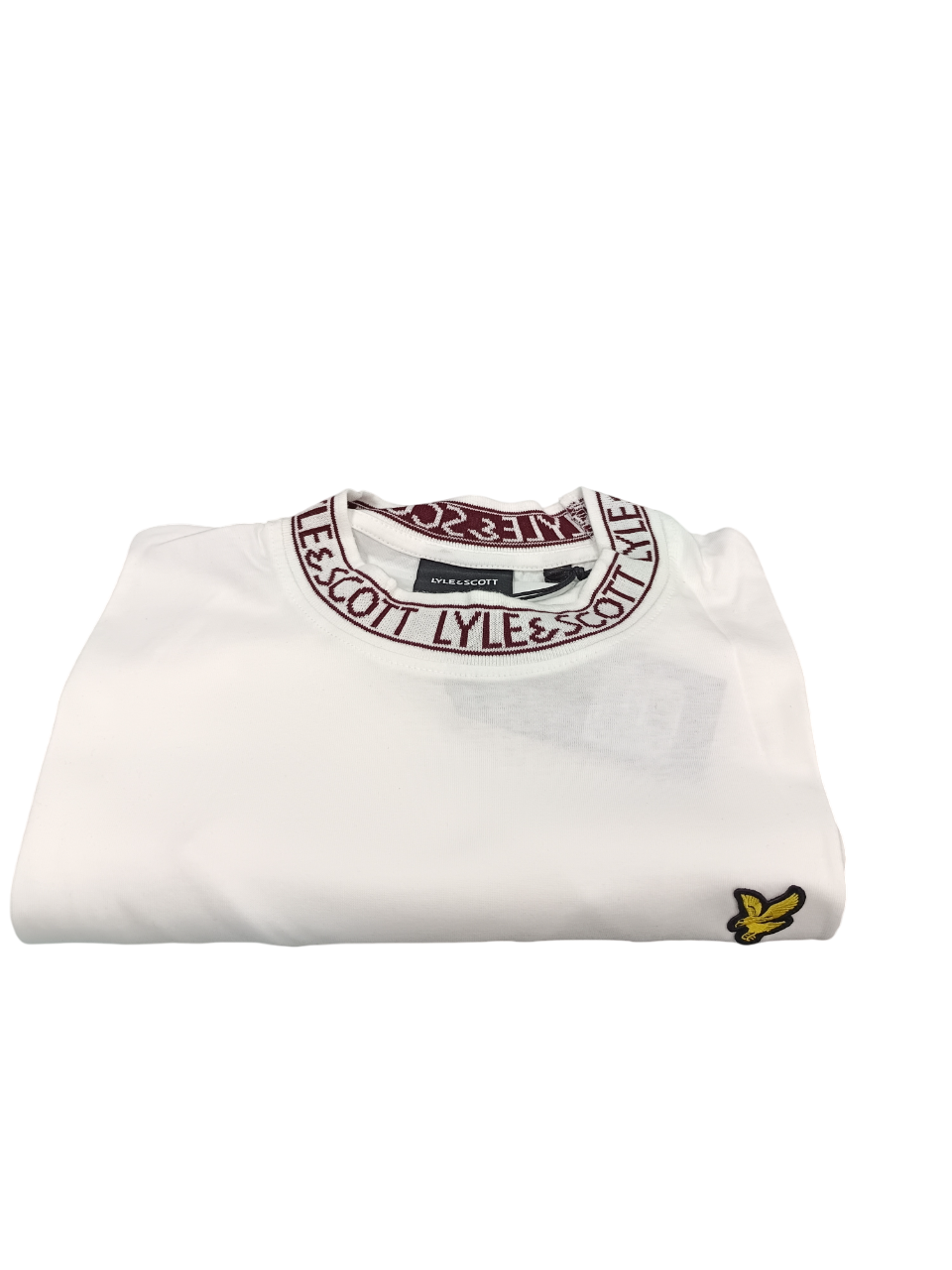 LYLE & SCOTT COLLAR LOGO RIBBED T SHIRT
