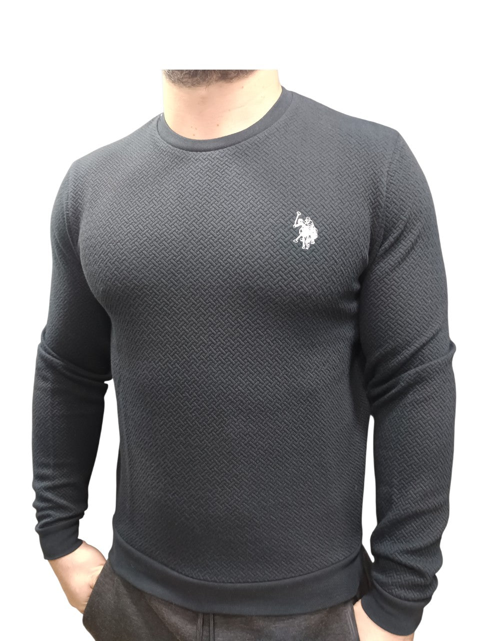U.S POLO MAN LOGO EMBROIDERED PULLOVER
