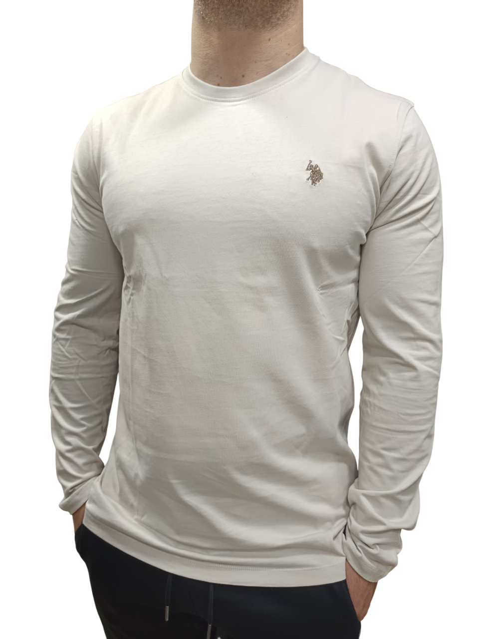 U.S POLO MAN LS BASIC LOGO T SHIRT