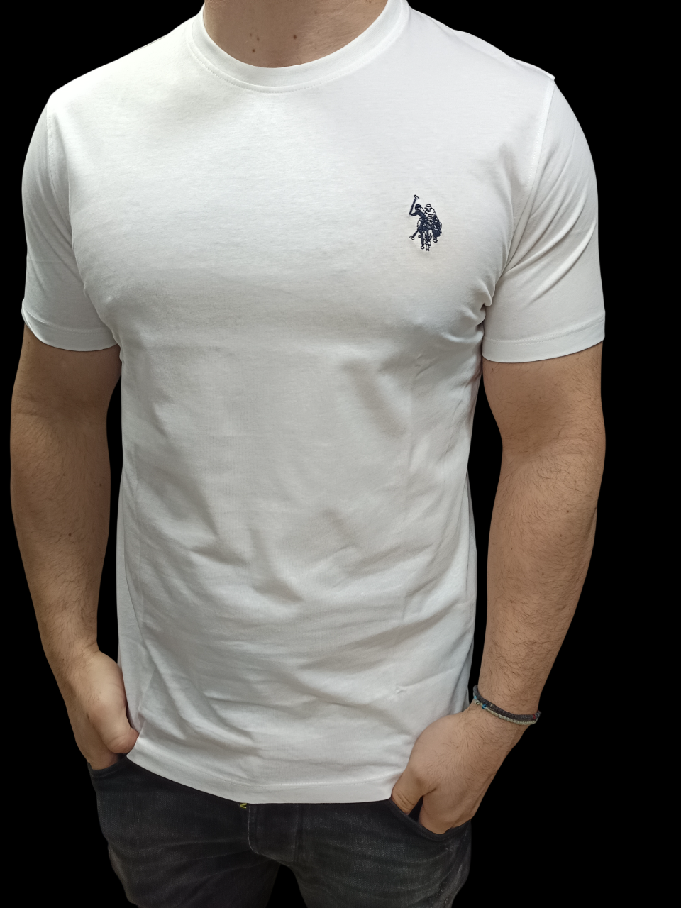 U.S POLO ASSN MAN SILVER & GOLD BASIC T SHIRT