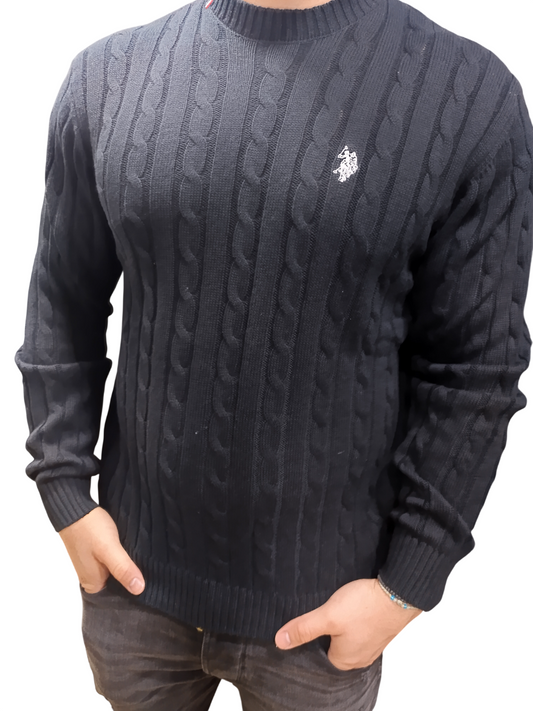 U.S POLO MAN CABLE KNITTED PULLOVER