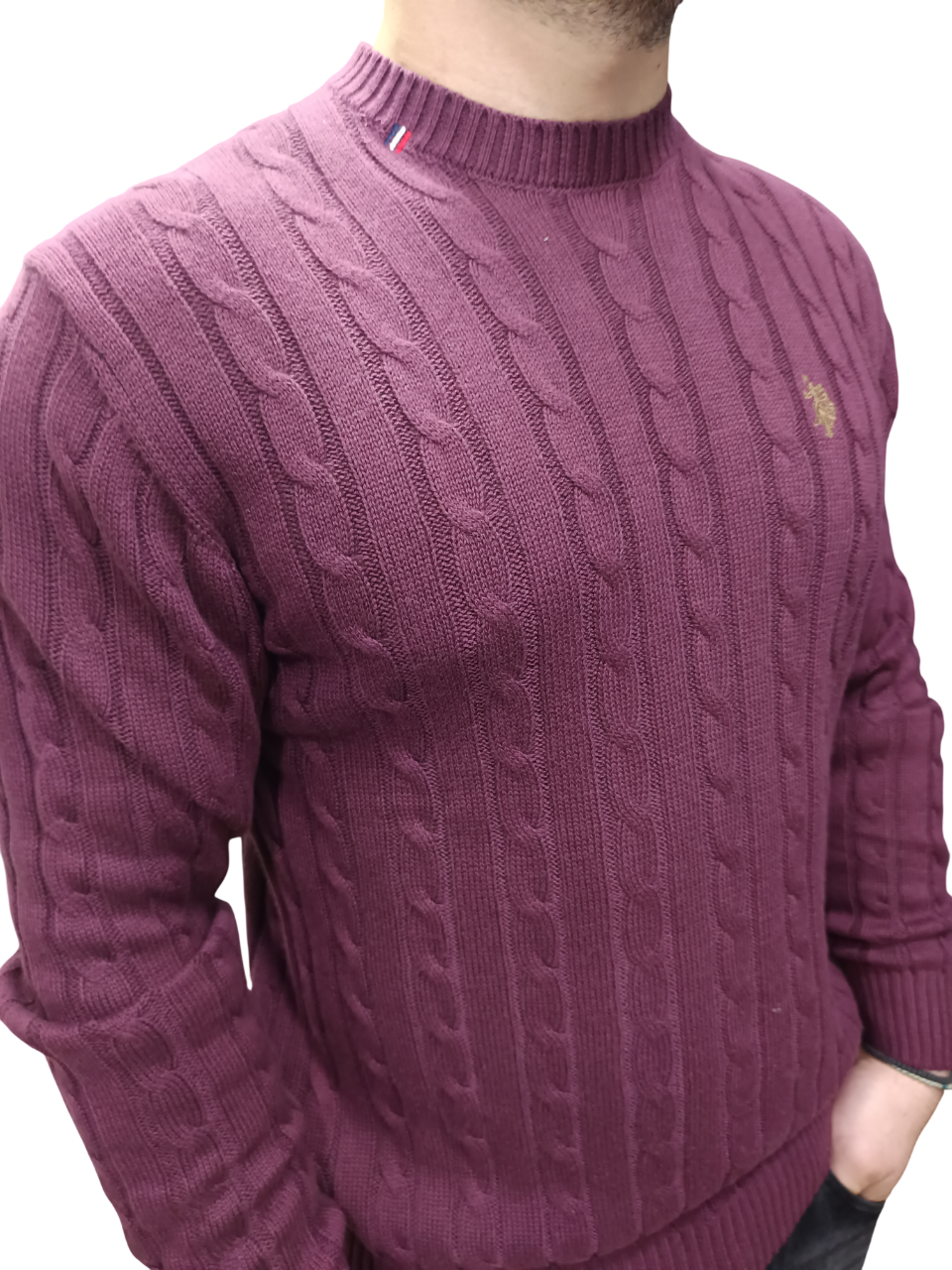 U.S POLO MAN CABLE KNITTED PULLOVER