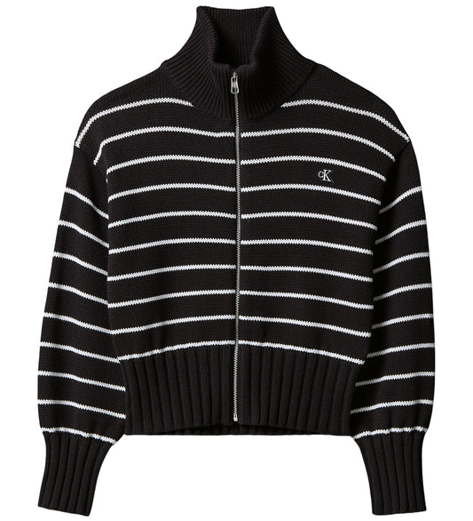 CALVIN KLEIN KIDS ZIPTHROUGH KNITTED CARDIGAN