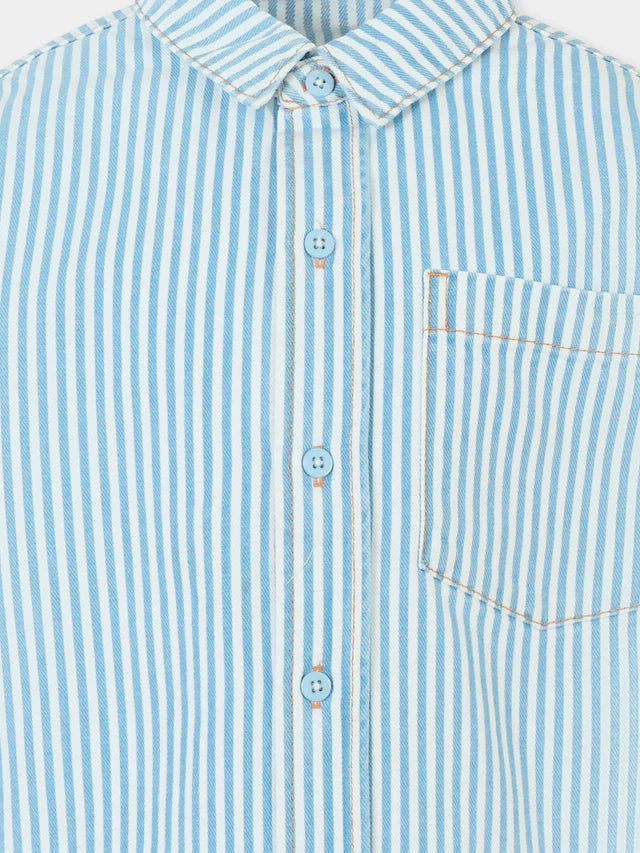 BILLIEBLUSH KIDS STRIPED SHIRT WITH APPLIQUE ON THE BACK