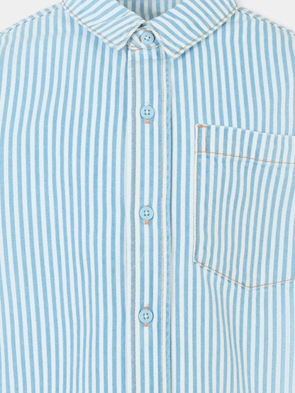BILLIEBLUSH KIDS STRIPED SHIRT WITH APPLIQUE ON THE BACK