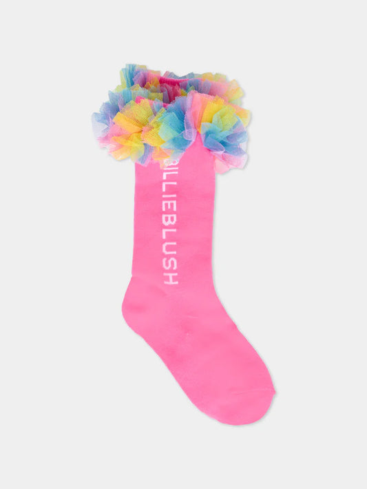 BILLIEBLUSH GIRL TULLE FASHION HIGH SOCKS