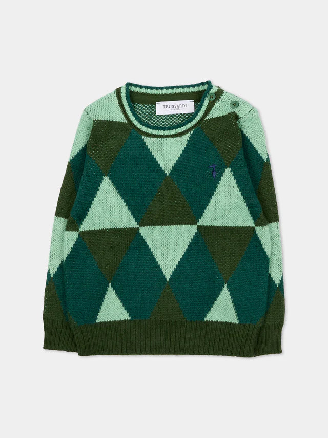 TRUSSARDI KIDDS KNITTED PULLOVER