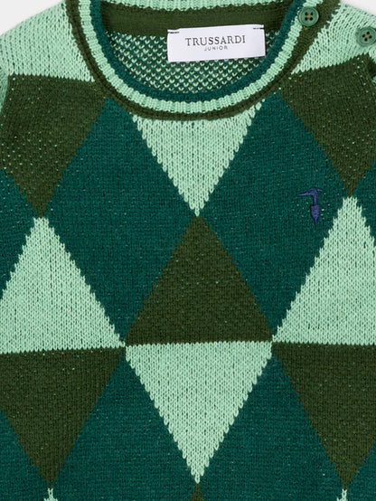 TRUSSARDI KIDDS KNITTED PULLOVER