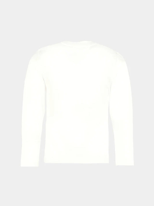 DKNY T SHIRT WITH EMBROIDERED BLACK LOGO