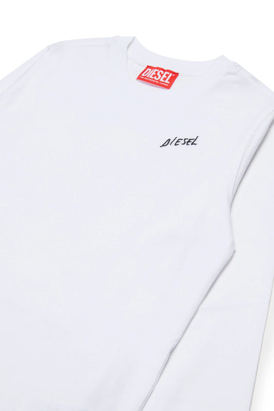 DIESEL KIDS LONG SLEEVE EMBROIDERED LOGO T SHIRT
