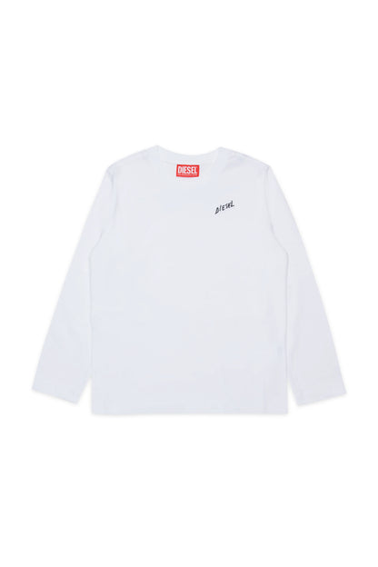 DIESEL KIDS LONG SLEEVE EMBROIDERED LOGO T SHIRT