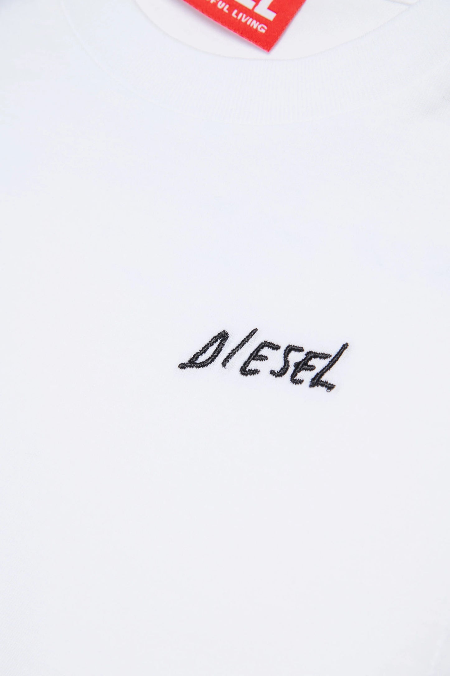 DIESEL KIDS LONG SLEEVE EMBROIDERED LOGO T SHIRT