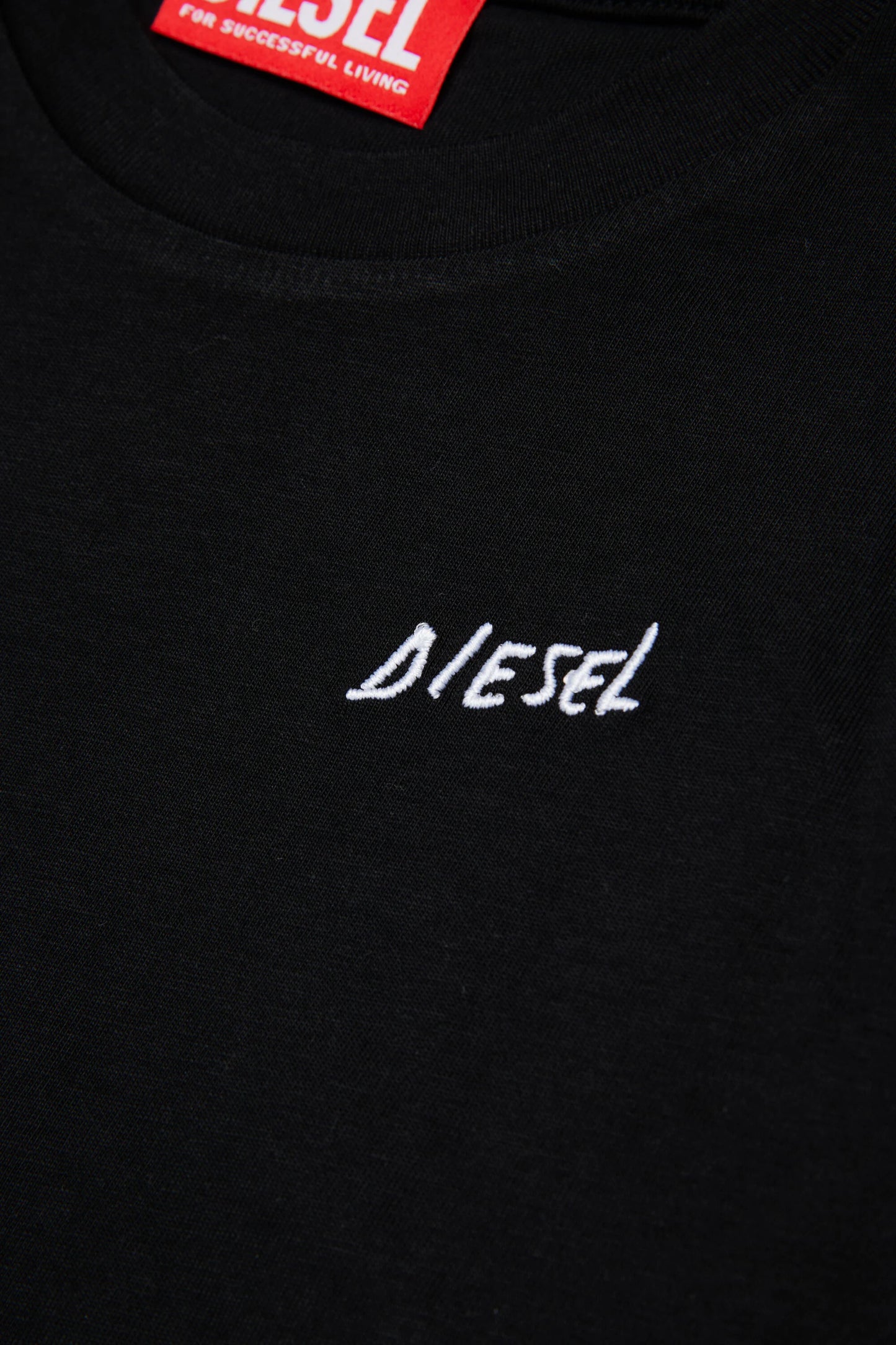 DIESEL KIDS LONG SLEEVE EMBROIDERED LOGO T SHIRT