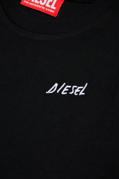 DIESEL KIDS LONG SLEEVE EMBROIDERED LOGO T SHIRT