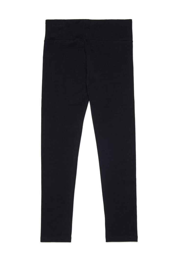 DIESEL GIRLS COTTON LEGGINGS WITH CUT-OFF LOGO