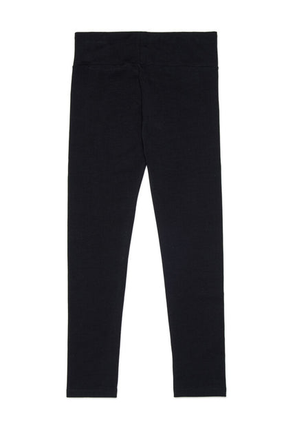 DIESEL GIRLS COTTON LEGGINGS WITH CUT-OFF LOGO