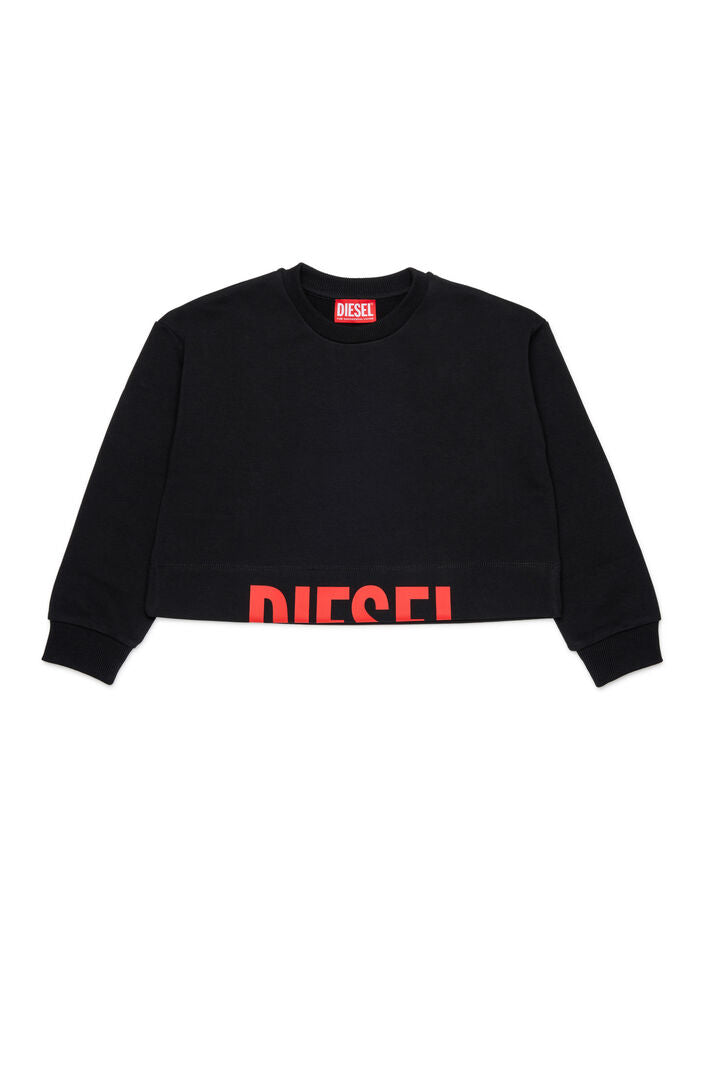 DIESEL KIDS SCEFY FELPA WITH CUT-OFF LOGO