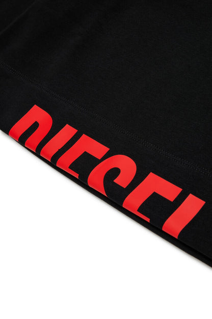 DIESEL KIDS SCEFY FELPA WITH CUT-OFF LOGO