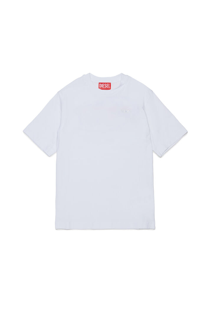 DIESEL KIDS T-SHIRT OVAL D EMBROIDERY & FLOCK PRINT