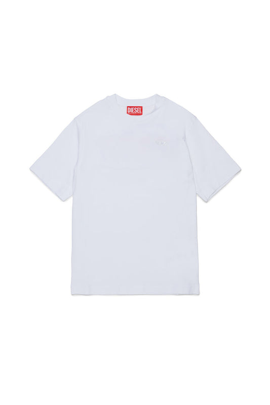 DIESEL KIDS T-SHIRT OVAL D EMBROIDERY & FLOCK PRINT