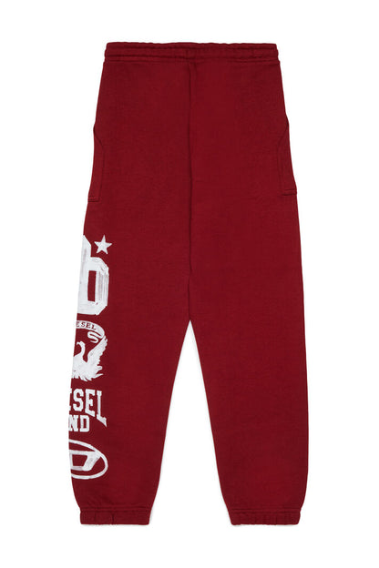 DIESEL KIDS PBUNDY SWEATPANTS COLLEGIATE-STYLE LOGOS