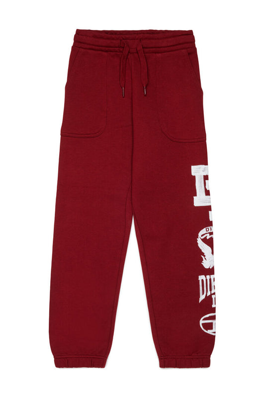 DIESEL KIDS PBUNDY SWEATPANTS COLLEGIATE-STYLE LOGOS