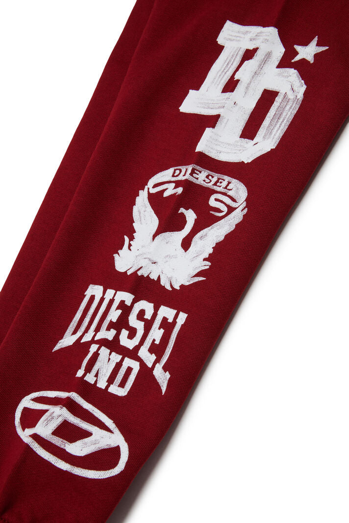 DIESEL KIDS PBUNDY SWEATPANTS COLLEGIATE-STYLE LOGOS