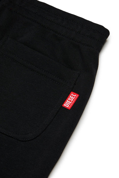 DIESEL KIDS SWEATPANTS WITH CUT-OFF LOGO PRINT