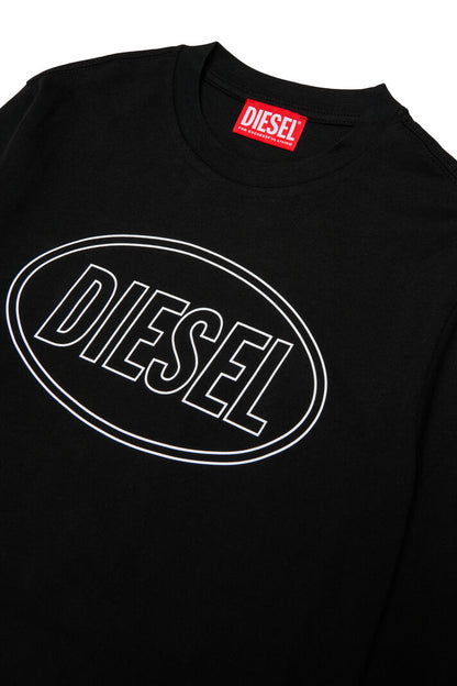 DIESEL KIDS LS OVEL LOGO T SHIRT