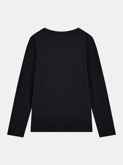 GUESS LS TRIANGLE LOGO T SHIRT