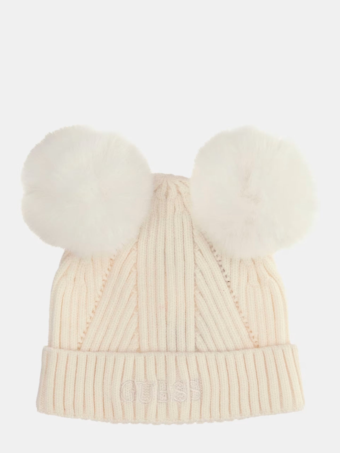 GUESS KIDS KNITTED POM POM BEANIE