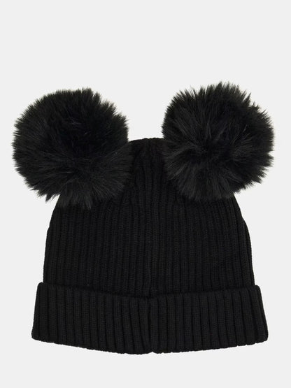GUESS KIDS KNITTED POM POM BEANIE