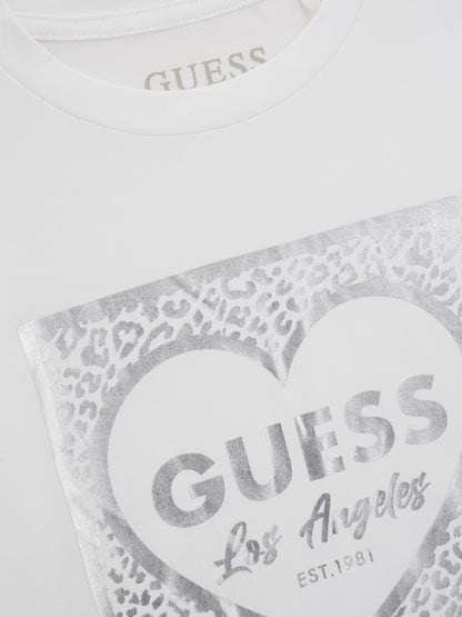 GUESS JEANS KIDS STAMPED LOGO T SHIRT