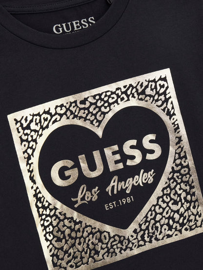 GUESS JEANS KIDS STAMPED LOGO T SHIRT