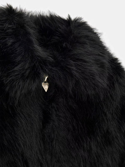 GUESS JEANS GIRLS FAUX FUR JACKET