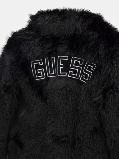 GUESS JEANS GIRLS FAUX FUR JACKET