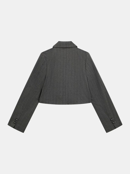 GUESS JEANS GIRLS PINSTRIPE BLAZER