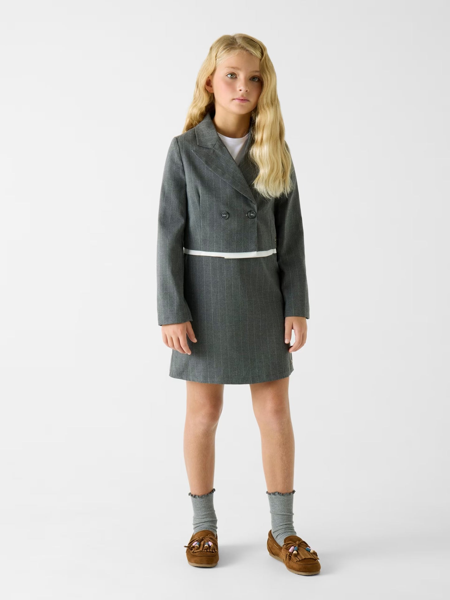 GUESS JEANS GIRLS PINSTRIPE BLAZER