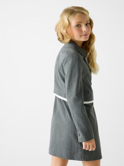 GUESS JEANS GIRLS PINSTRIPE BLAZER